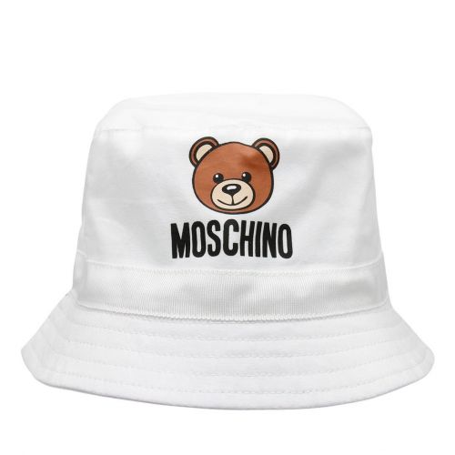 Baby White Toy Bucket Hat 84268 by Moschino from Hurleys