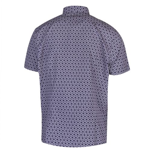 Mens Navy Enyone Hexagonal Line S/s Shirt 35975 by Ted Baker from Hurleys