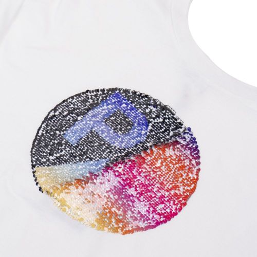 Womens White Sequin S/s T Shirt 20079 by PS Paul Smith from Hurleys