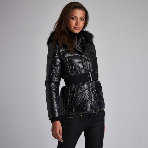Womens Black Premium Marleigh Quilted Jacket 46699 by Barbour International from Hurleys