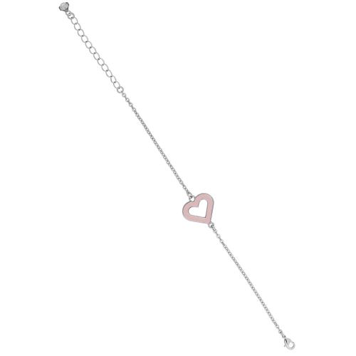 Womens Silver, Crystal & Baby Pink Elfrida Enchanted Heart Bracelet 24512 by Ted Baker from Hurleys
