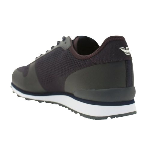 Mens Blue Logo Mesh Trainers 69739 by Armani Jeans from Hurleys