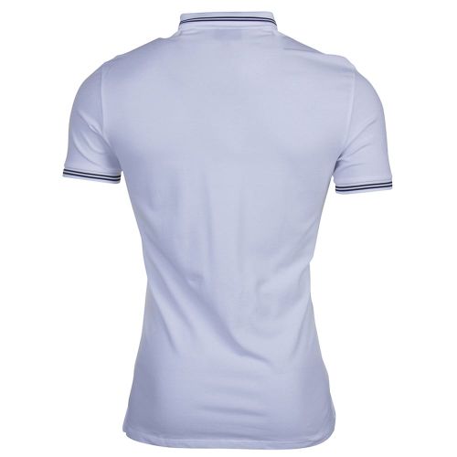 Mens White Tipped Regular Fit S/s Polo Shirt 69621 by Armani Jeans from Hurleys