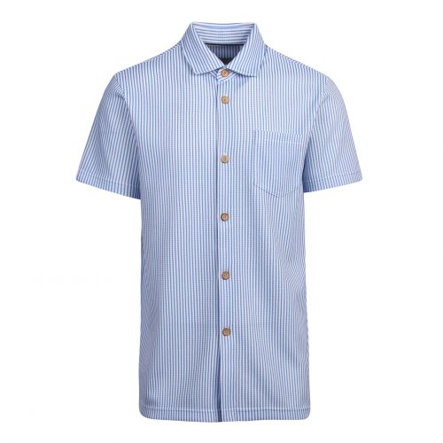 Mens Blue Ramenn Stripe Jersey S/s Shirt 85026 by Ted Baker from Hurleys