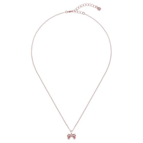 Womens Rose Gold/Crystal Crestra Petite Bow Pendant Necklace 93472 by Ted Baker from Hurleys