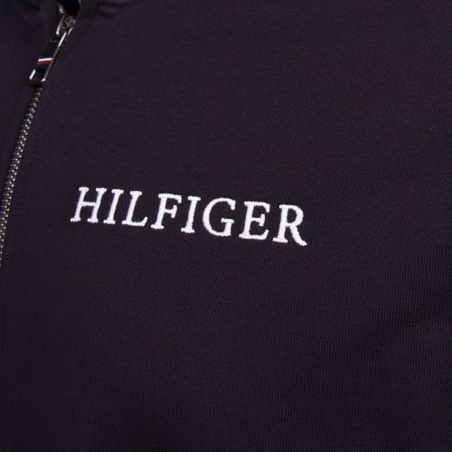 Mens Desert Sky Taped Hilfiger Hooded Zip Through Sweat Top 92254 by Tommy Hilfiger from Hurleys