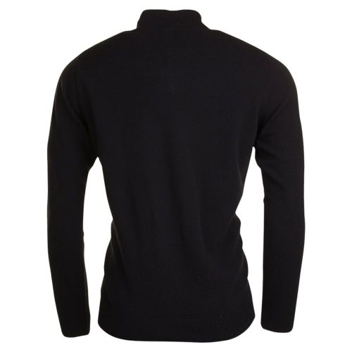 Mens Black & Grey Half Zip Knitted Jumper 14674 by Lacoste from Hurleys