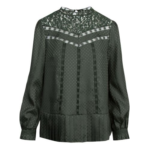 Womens Dark Green Shilli Animal Lace Blouse 53121 by Ted Baker from Hurleys