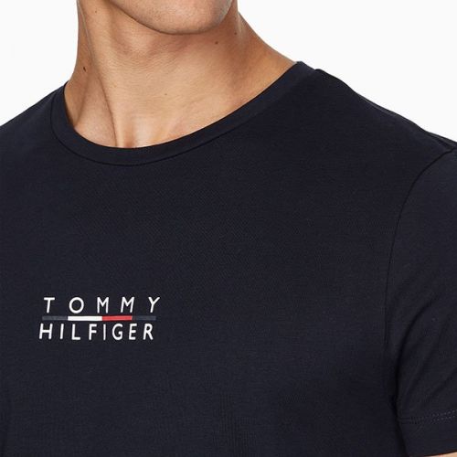 Mens Desert Sky Square Logo S/s T Shirt 109253 by Tommy Hilfiger from Hurleys