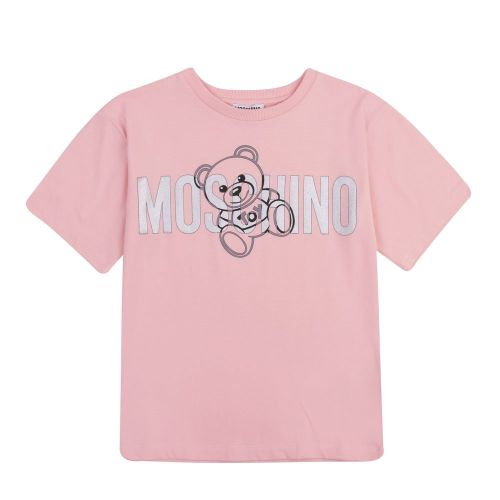 Girls Sugar Rose Silver Toy Logo S/s T Shirt 90682 by Moschino from Hurleys