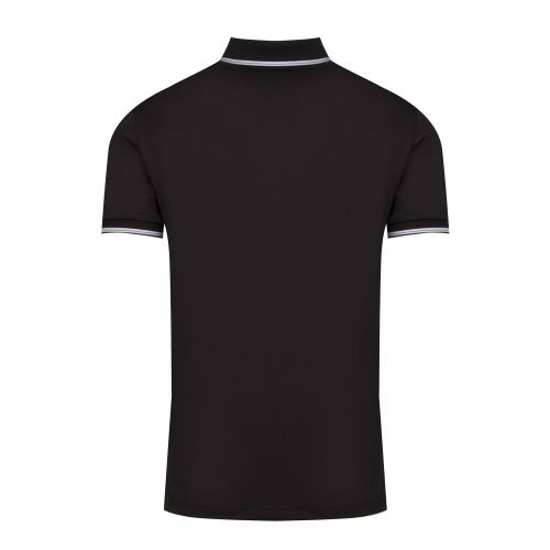 Mens Black Tipped Branded Patch S/s Polo Shirt 45680 by Emporio Armani from Hurleys