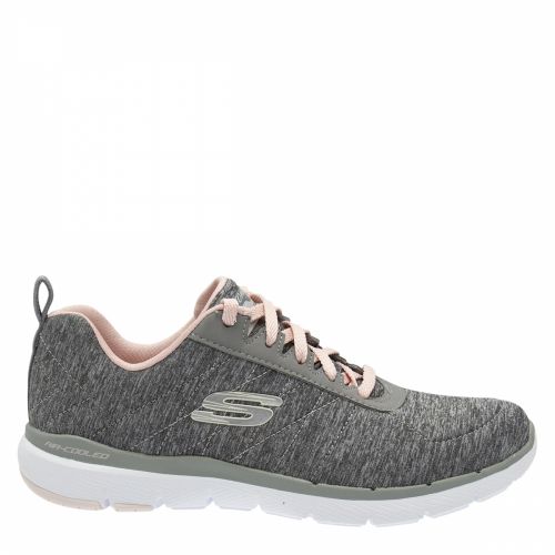 Womens Grey/Light Pink Flex Appeal 3.0 Insiders Trainers 40737 by Skechers from Hurleys