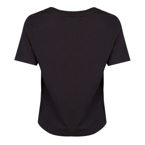Womens Black Logo Box Metallic S/s T Shirt 26926 by Love Moschino from Hurleys