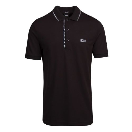 Athleisure Mens Black Paule 4 S/s Polo Shirt 81155 by BOSS from Hurleys