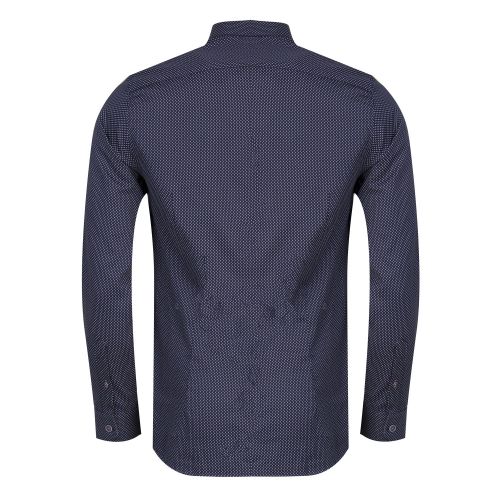 Mens Navy Boomtwn Geo L/s Shirt 28252 by Ted Baker from Hurleys