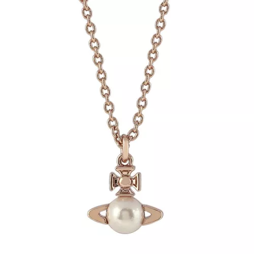 Womens Pink Gold/Cream Pearl Balbina Pendant Necklace 91247 by Vivienne Westwood from Hurleys