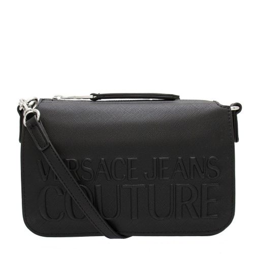 Womens Black Embossed Logo Crossbody Bag 85923 by Versace Jeans Couture from Hurleys