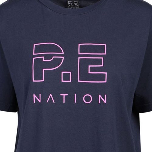 Womens Midnight Navy Heads Up S/s T Shirt 108761 by P.E. Nation from Hurleys
