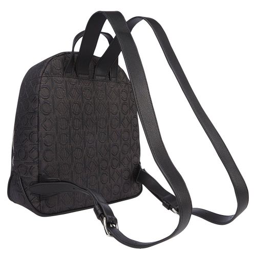 Womens Black Mono Jacquard Mono Small Backpack 85348 by Calvin Klein from Hurleys