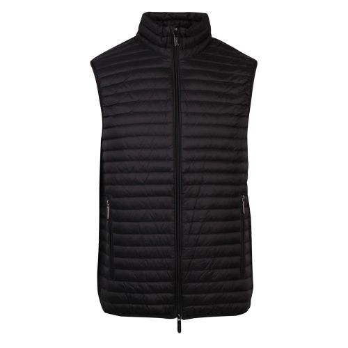 Mens Black Padded Down Gilet 55569 by Emporio Armani from Hurleys
