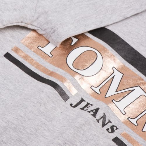 Womens Light Grey Metallic Logo S/s T Shirt 34716 by Tommy Jeans from Hurleys