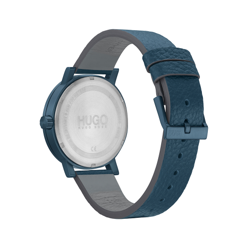 Mens Dark Blue Rase Leather Watch 78760 by HUGO from Hurleys