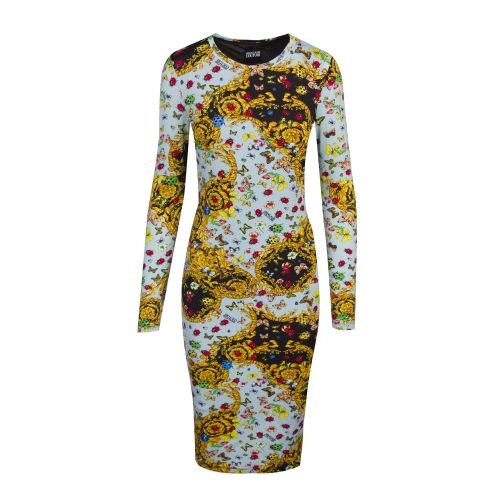 Womens Mint Ladyprint Midi Dress 43726 by Versace Jeans Couture from Hurleys