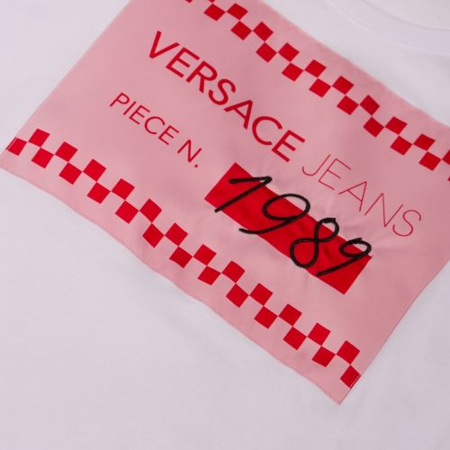 Womens White Heritage Logo S/s T Shirt 41684 by Versace Jeans from Hurleys