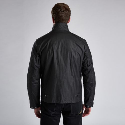 Mens Black Blyton Waxed Jacket 51416 by Barbour International from Hurleys