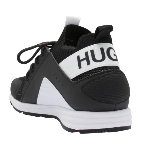 Mens Black Hybrid Runn Knit Trainers 42705 by HUGO from Hurleys