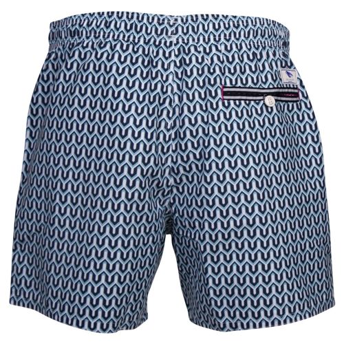 Mens Turquoise Hermit Geo Swim Shorts 40269 by Ted Baker from Hurleys