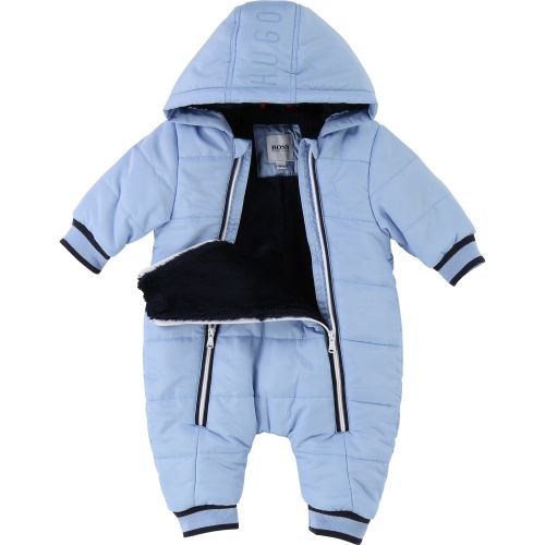 Baby Chambray Blue Padded Snowsuit 28328 by BOSS from Hurleys