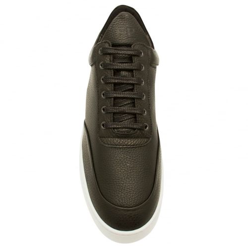 Mens Black Low Top Grain Trainers 15814 by Filling Pieces from Hurleys