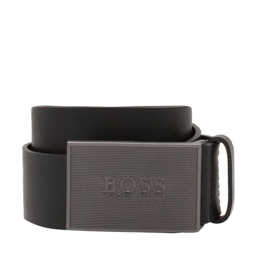 Mens Black Icon-Sr-V Leather Belt 88074 by BOSS from Hurleys