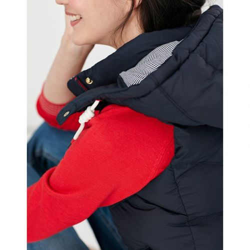 Womens Marine Navy Corsham Chevron Hooded Gilet 98999 by Joules from Hurleys