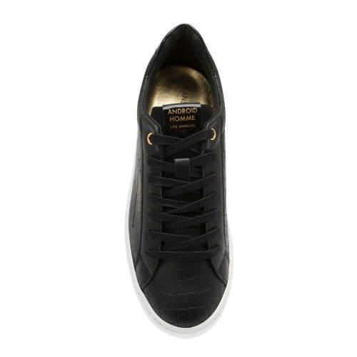 Mens Black Zuma Caiman Croc Trainers 89601 by Android Homme from Hurleys