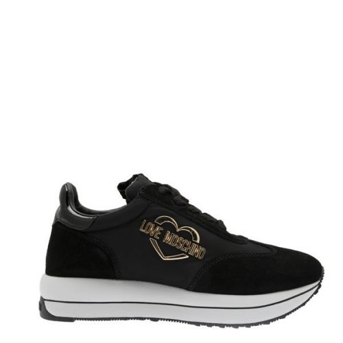 Womens Black Heart Daily Running Trainers 110760 by Love Moschino from Hurleys