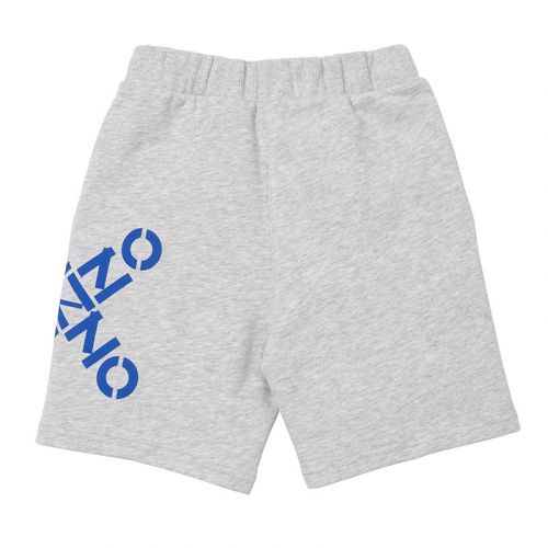 Boys Light Grey Marl Logo Cross Sweat Shorts 102628 by Kenzo from Hurleys