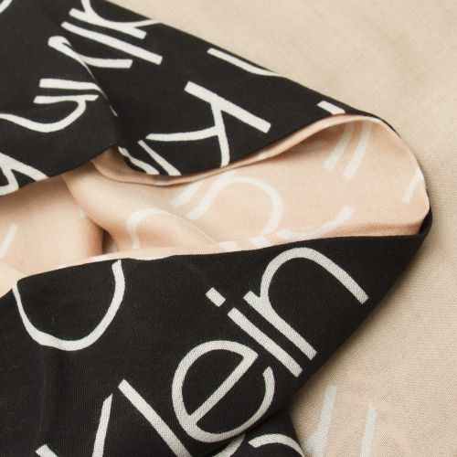 Womens Nude/Black Dressed Up Logo Scarf 42846 by Calvin Klein from Hurleys