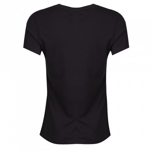 Womens Black Outline Monogram Slim S/s T Shirt 28906 by Calvin Klein from Hurleys
