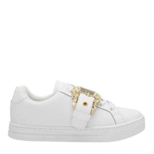 Womens White Elegant Buckle Trainers 92683 by Versace Jeans Couture from Hurleys
