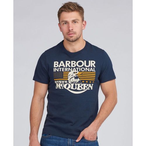 Mens Navy Eagle S/s T Shirt 94565 by Barbour Steve McQueen Collection from Hurleys