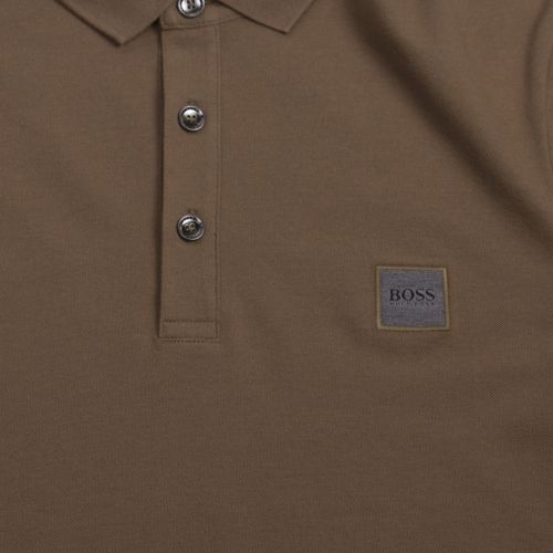 Casual Mens Khaki Passerby Slim Fit L/s Polo Shirt 51612 by BOSS from Hurleys