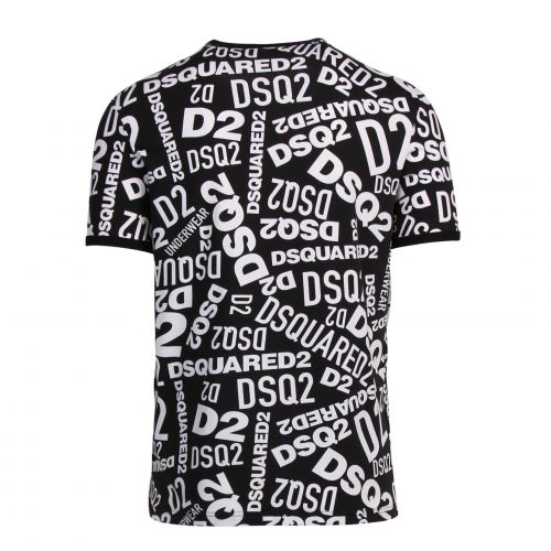 Mens Black/White Printed Logo S/s T Shirt 79198 by Dsquared2 from Hurleys