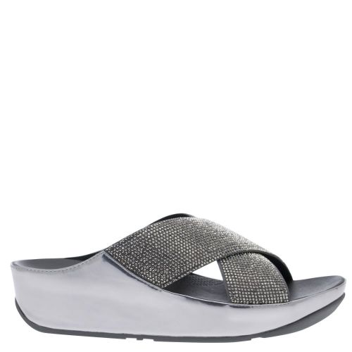 FitFlop Womens Pewter Crystall Slide Sandals 23830 by FitFlop from Hurleys