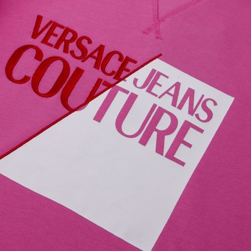 Womens Light Pink Logo Box Cew Sweat Top 55216 by Versace Jeans Couture from Hurleys
