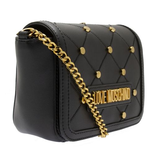 Womens Black Stud Quilted Crossbody Bag 53213 by Love Moschino from Hurleys