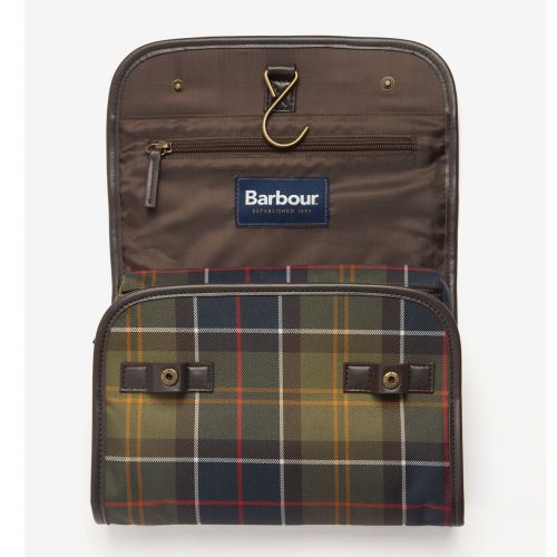 Mens Classic Tartan Hanging Wash Bag 93765 by Barbour from Hurleys