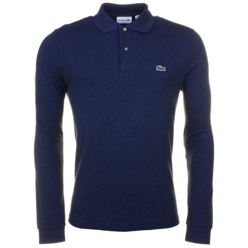 Mens Dark Indigo Classic Marl L/s Polo Shirt 61718 by Lacoste from Hurleys