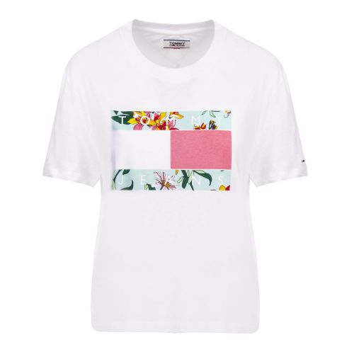 Womens White Hawaii Flag S/s T Shirt 74625 by Tommy Jeans from Hurleys